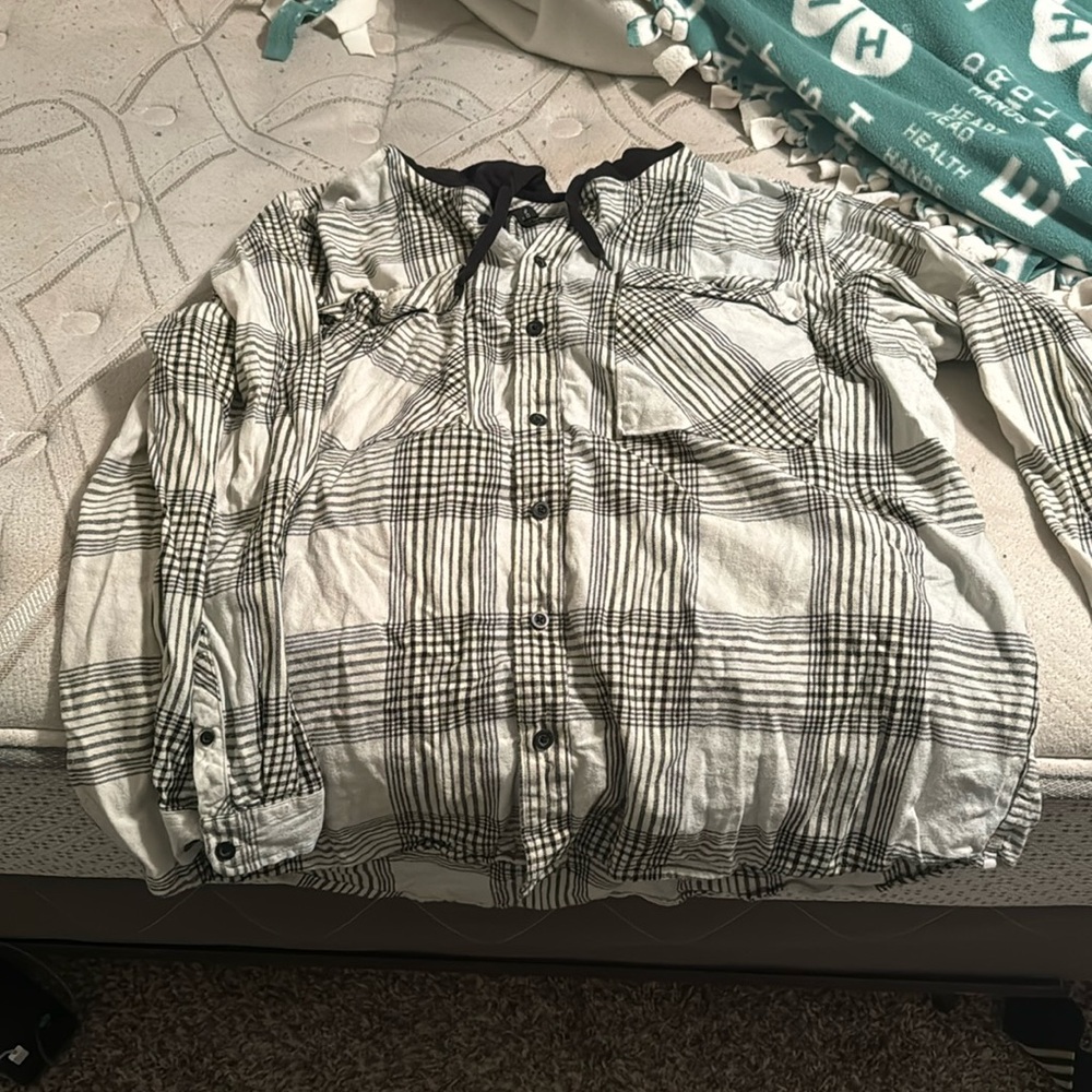 Oversized flannel long sleeved shirt